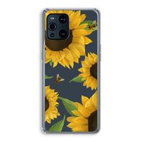 Sunflower and bees: Oppo Find X3 Transparant Hoesje