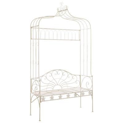 Tuinbank 122 cm ijzer antiekwit