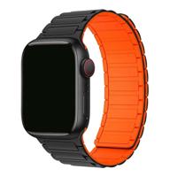Apple Watch Bandje Zyro - Siliconen - Zwart Oranje - 44, 45, 46 & 49mm Apple Watch Bandje Zyro - Siliconen - Zwart Oranje - 44, 45, 46 & 49mm