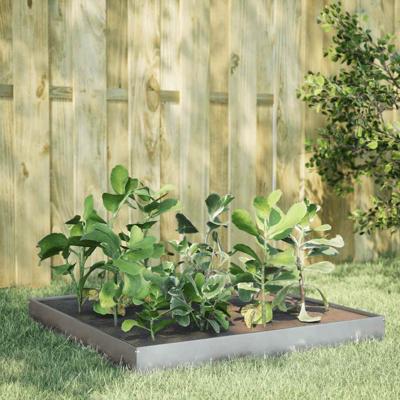 VidaXL Plantenbak verhoogd 100x100x18,5 cm gegalvaniseerd staal