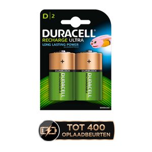 Duracell D-type Batterier til generelt brug (genopladelige) 2200mAh