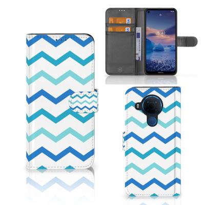 Nokia 5.4 | Telefoon Hoesje | Zigzag Blauw
