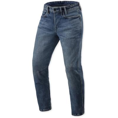 REV'IT! Detroit 3 Tapered, Motorjeans heren, Donkerblauw Used lengte 32