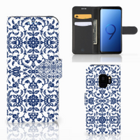 Samsung Galaxy S9 Hoesje Flower Blue - thumbnail