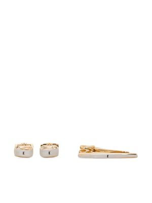Saint Laurent Pre-Owned lot boutons de manchette-pince à cravate pre-owned (années 1990) - Argent