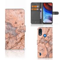 Motorola Moto E7i Power | E7 Power | Bookcase | Marmer Oranje