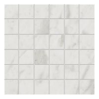 Edimax Astor Velvet Wandtegel | 5x5 cm | Gerectificeerd | Marmerlook | Mat Wit