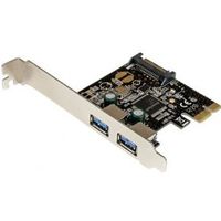 StarTech.com 2 poort USB 3.0 PCI Express controller kaart met SATA voeding - thumbnail