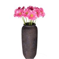 Kunstbloemen boeket Gerbera - 10x - 72 cm - fuchsia - Real Touch - kunst zijdebloemen