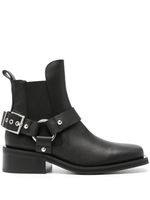 GANNI bottines chelsea en cuir - Noir - thumbnail