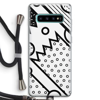 Pop Art #4: Samsung Galaxy S10 Plus Transparant Hoesje met koord