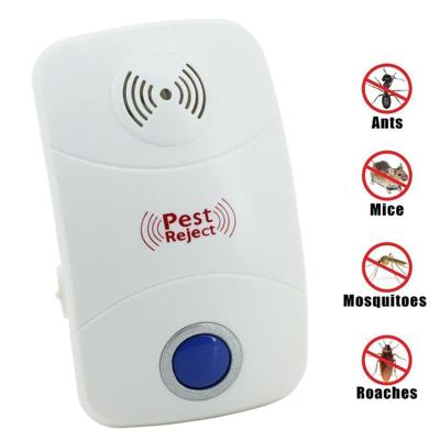 Elektronische ultrasone Mosquito Rat Pest Control Repeller met LED-verlichting Amerikaanse stekker AC90V-250V(White)