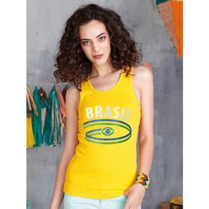 Gele dames tanktop Brazilie XL  -