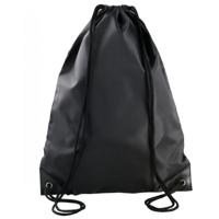 Sport gymtas/draagtas met rijgkoord - 8x stuks - zwart - 34 x 44 cm - polyester - verstevigde hoeken