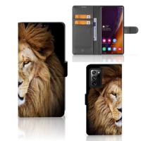Samsung Galaxy Note20 Ultra | Telefoonhoesje | Met pasjeshouder | Leeuw