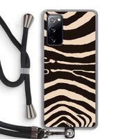 Arizona Zebra: Samsung Galaxy S20 FE / S20 FE 5G Transparant Hoesje met koord