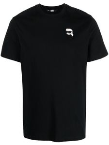 Karl Lagerfeld t-shirt Ikonik Patch en coton biologique - Noir