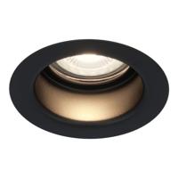 Mari - LED platte inbouwspots met lage inbouwdiepte 58mm - 3,8 Watt 270 Lumen - 4000K Neutraal wit - GU10 LED Module - Verzonken - Dimbaar - Rond - IP65 waterdicht - Zwart