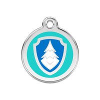 Nickelodeon Paw Patrol Everest Aqua roestvrijstalen hondenpenning medium/gemiddeld dia. 3 cm - Reddingo