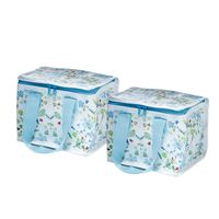 2x Stuks Kleine lunch koeltas - Julie Dodsworth print - 21 x 16 x 14 cm - 4,7 liter