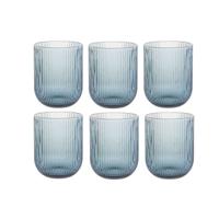 Glazenset DKD Home Decor Blauw Kristal 240 ml (6 Stuks)