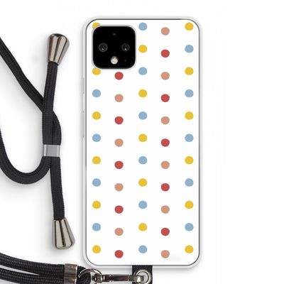 Bollen: Pixel 4 Transparant Hoesje met koord