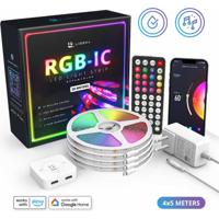 Lideka - LED Strip 20m (4x5m) RGB + IC - Afstandsbediening - Gaming Lichtstrip met App - 600 LEDs - Zelfklevend Licht