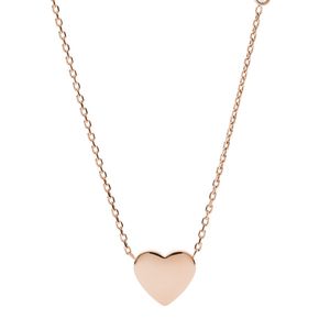 Fossil JF03081791 Ketting Vintage Iconic staal rosekleurig