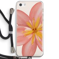 Pink Ellila Flower: iPhone 5 / 5S / SE Transparant Hoesje met koord