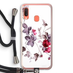 Mooie bloemen: Samsung Galaxy A20e Transparant Hoesje met koord