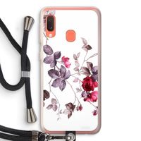 Mooie bloemen: Samsung Galaxy A20e Transparant Hoesje met koord