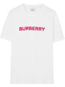 Burberry t-shirt en coton à logo imprimé - Blanc