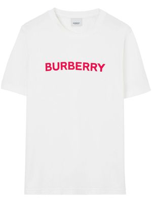 Burberry t-shirt en coton à logo imprimé - Blanc