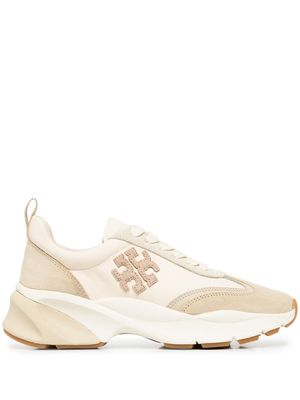 Tory Burch baskets Good Luck à patch logo - Tons neutres Tory Burch baskets Good Luck à patch logo - Tons neutres