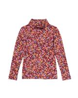 HEMA Kinder T-shirt rib bloemen bordeauxrood (bordeauxrood)