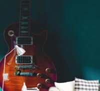 Fotobehang muziek Glanzende gitaar achtergrond