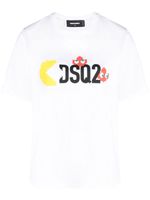 DSQUARED2 x Pac-Man t-shirt en coton à imprimé graphique - Blanc