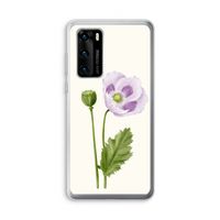 Purple poppy: Huawei P40 Transparant Hoesje