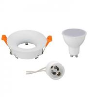 Energiezuinige LED Inbouwspot GU10 Mat Wit - Helder Licht 6400K - Ø85mm