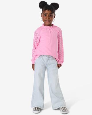 HEMA Kinderjeans Bootcut Fit Strepen Lichtblauw (lichtblauw)