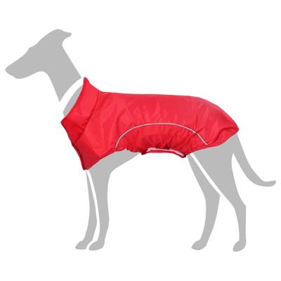 Hondenregenjas met reflecterende strips polyester rood 4XL