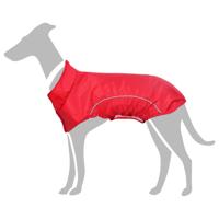 Hondenregenjas met reflecterende strips polyester rood 4XL