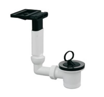 Kirchhoff Kunststof gootsteenafvoer en overloopkraan, 1 1/2"ET x 70 mm, voor druppelvlakken - 98834348
