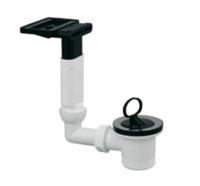 Kirchhoff Kunststof gootsteenafvoer en overloopkraan, 1 1/2"ET x 70 mm, voor druppelvlakken - 98834348