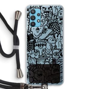 Vexx Black Mixtape: Samsung Galaxy A32 4G Transparant Hoesje met koord