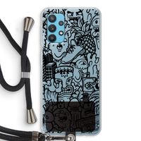 Vexx Black Mixtape: Samsung Galaxy A32 4G Transparant Hoesje met koord