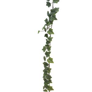 Bellatio Design kunstplant/hangplant slinger - Klimop/hedera - groen - 180 cm