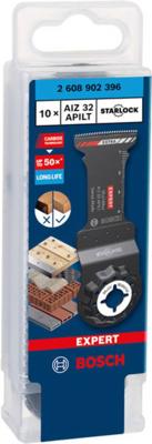 Bosch Accessoires EXPERT Starlock CoatedCarbide invalzaagblad AIZ 32 APILT Carbide, Multimaterial, Curved-Tec 32 x 46 mm 10 - 2608902396
