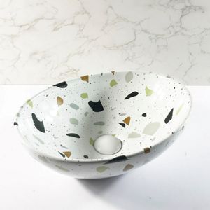 Waskom BWS Queen Ovaal 40x33 cm Terrazzo