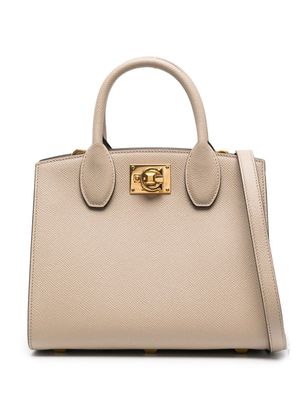 Ferragamo petit sac cabas The Studio - Tons neutres